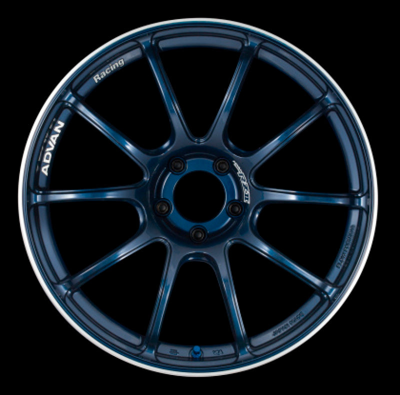 Advan RZII 17×7.5 +38 4-100 Racing Indigo Blue Wheel